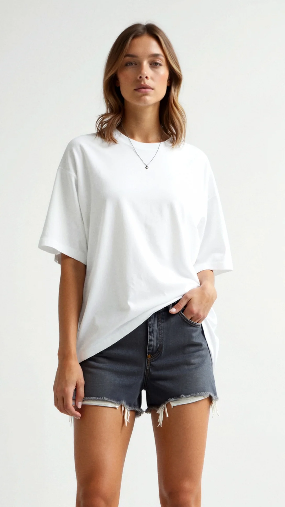 Oriana Basic Oversized T-Shirt - Nextleian