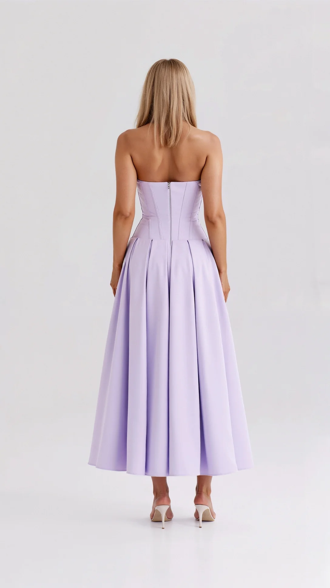 Celestia Strapless Midi Dress - Nextleian