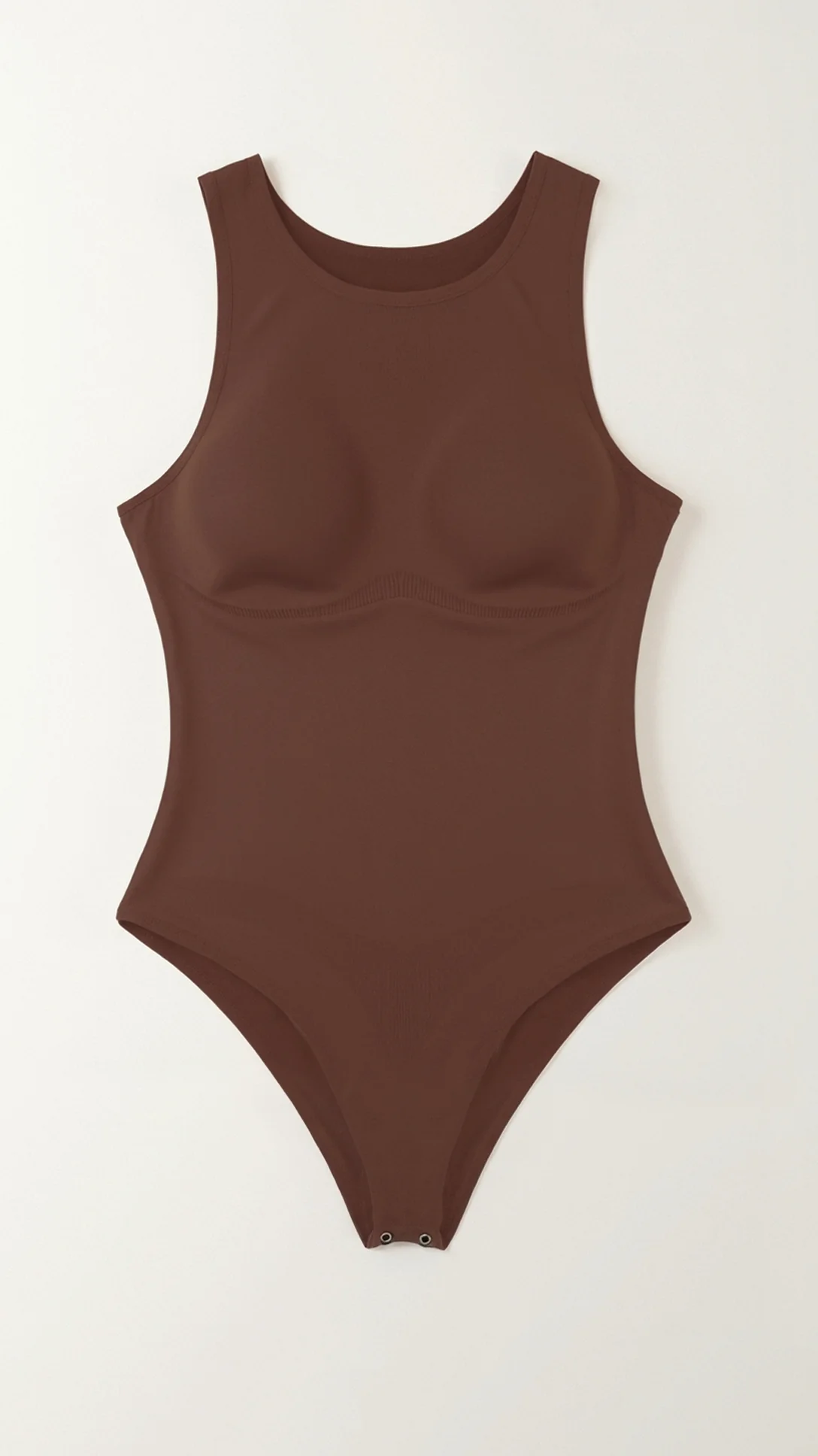 Round Neck Thong Bodysuit - Nextleian