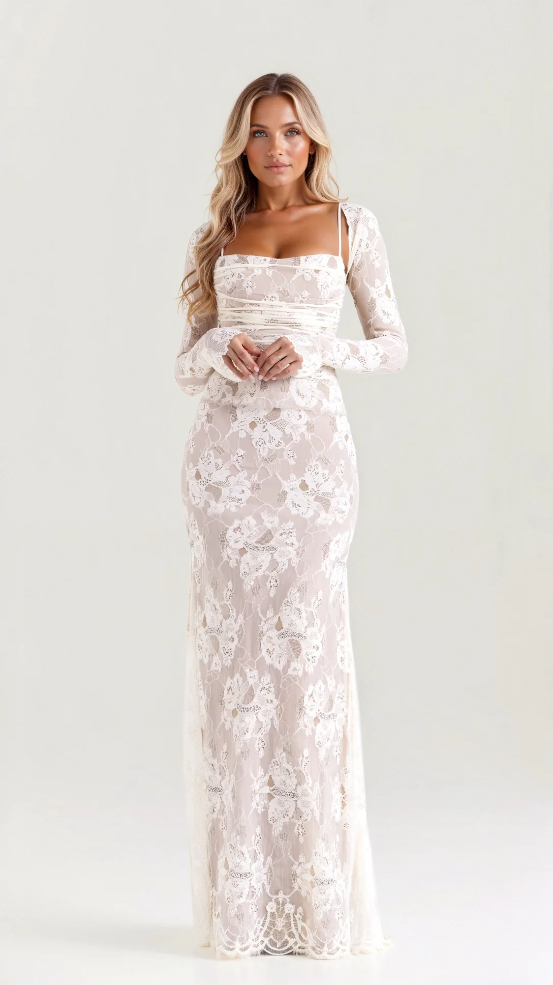 Nerissa Lace Maxi Dress - Nextleian