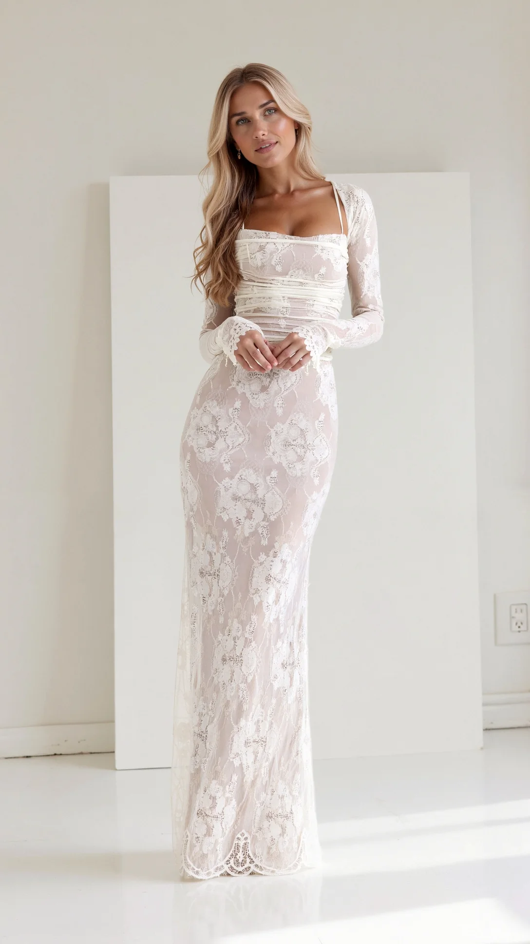 Nerissa Lace Maxi Dress - Nextleian