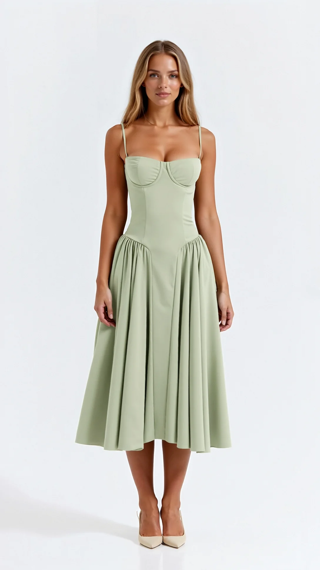 Odette Corset Midi Dress - Nextleian